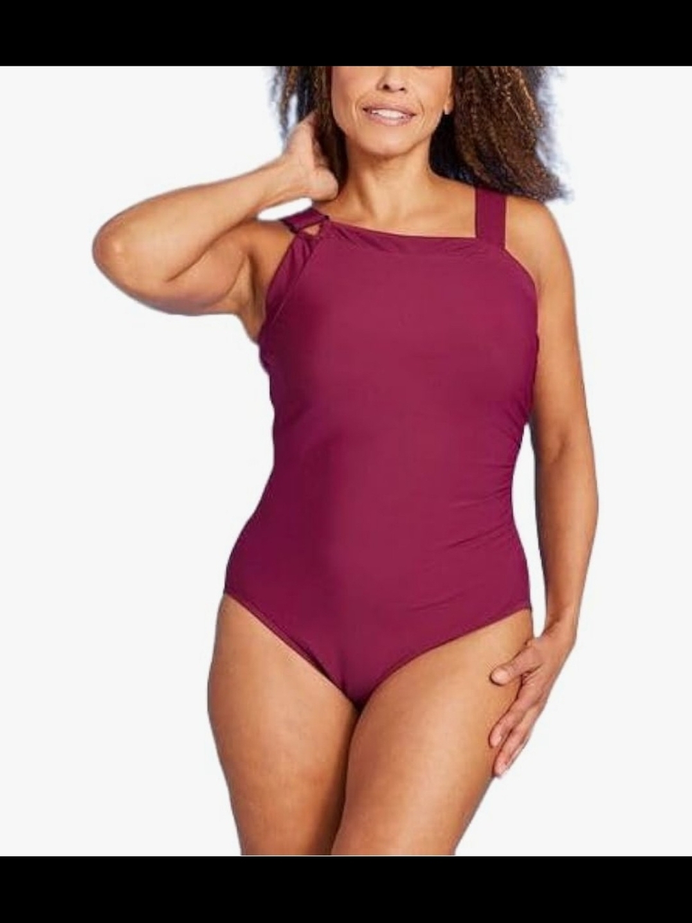 #34--Aqua Green Women's One-Piece Swimsuit in Berry